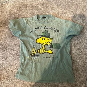 Vintage happy camper Charlie Brown Woodstock tshirt